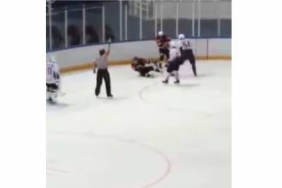 В Сочи хоккеисты устроили во время матча жестокую драку