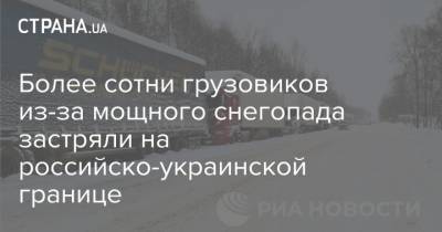 Более сотни грузовиков из-за мощного снегопада застряли на российско-украинской границе
