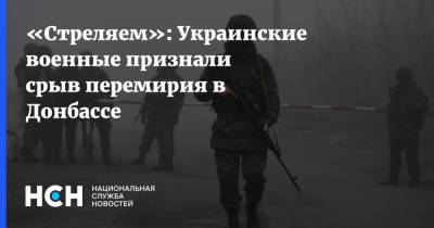 «Стреляем»: Украинские военные признали срыв перемирия в Донбассе