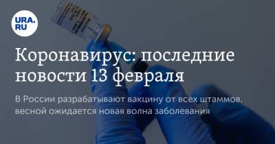 Коронавирус: последние новости 13 февраля. В России разрабатывают вакцину от всех штаммов, весной ожидается новая волна заболевания