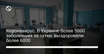 Коронавирус. В Украине более 5000 заболевших за сутки, выздоровели более 6000