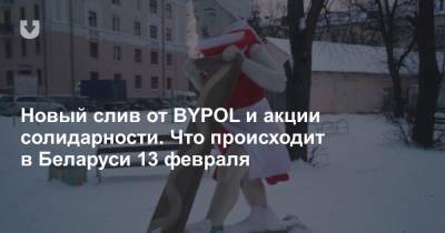 Новый слив от BYPOL и акции солидарности. Что происходит в Беларуси 13 февраля