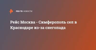 Рейс Москва - Симферополь сел в Краснодаре из-за снегопада