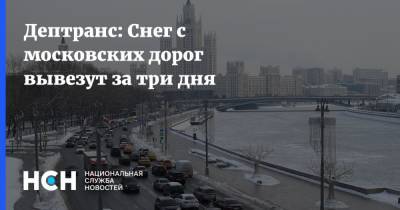 Дептранс: Снег с московских дорог вывезут за три дня