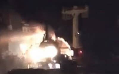 Пожар в Черном море: под Очаковом горело грузовое судно
