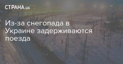 Из-за снегопада в Украине задерживаются поезда