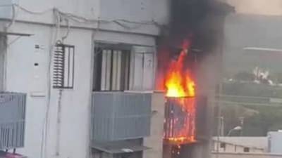 Пожар в Бейт-Шеане: 32-летнего мужчину эвакуировали вертолетом