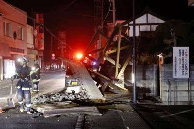 При землетрясении в Японии пострадали не менее 124 человек