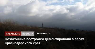 Незаконные постройки демонтировали в лесах Краснодарского края
