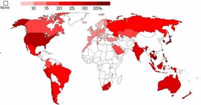 Коронавирус в мире: почти 400 тысяч новых случаев, США — по-прежнему лидер