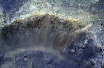 "Роскосмос" опубликовал снимок марсианского кратера