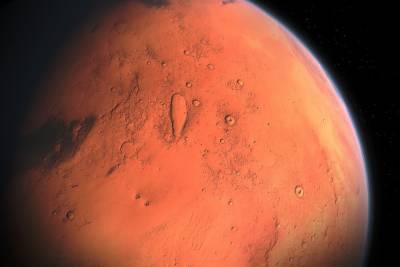 «Роскосмос» опубликовал красочный снимок марсианского кратера