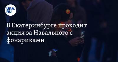 В Екатеринбурге проходит акция за Навального с фонариками. Фото
