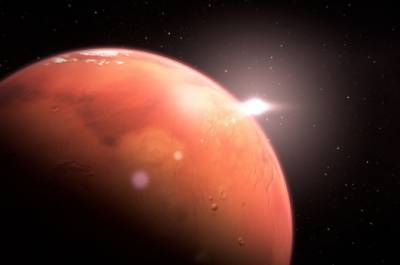 «Роскосмос» показал детальный цветной снимок марсианского кратера