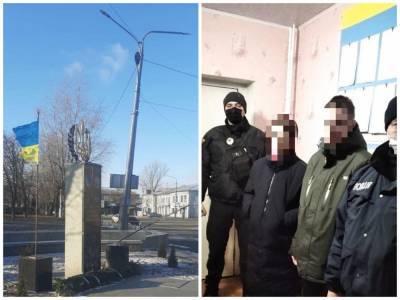 Полиция нашла юных вандалов, которые повредили памятник добровольцам АТО в Лисичанске