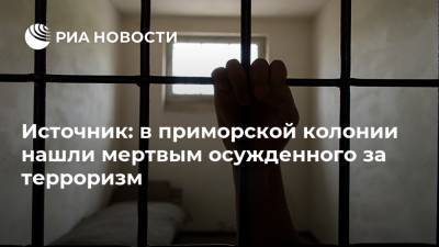 Источник: в приморской колонии нашли мертвым осужденного за терроризм