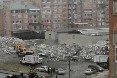 Во Владикавказе завершили расчистку завалов на месте взрыва в супермаркете