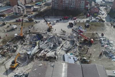 На месте взрыва ТЦ во Владикавказе завершили разбор завалов