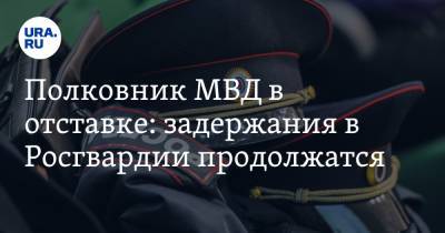 Полковник МВД в отставке: задержания в Росгвардии продолжатся