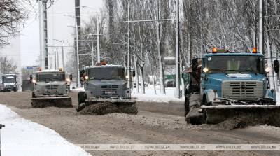 Снегопад в Гомельской области: для уборки дорог задействовали более 190 единиц техники