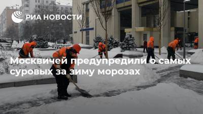 Москвичей предупредили о самых суровых за зиму морозах