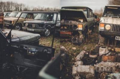 В Великобритании обнаружили настоящее кладбище внедорожников Range Rover (ФОТО)