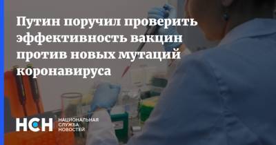Путин поручил проверить эффективность вакцин против новых мутаций коронавируса
