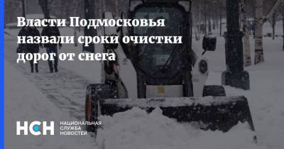 Власти Подмосковья назвали сроки очистки дорог от снега