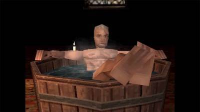 The Witcher 3 на PlayStation 1: энтузиаст воссоздал известную сцену с Геральтом в ванной – видео