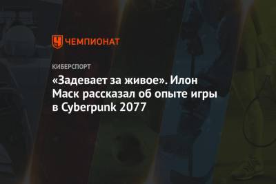 «Задевает за живое». Илон Маск рассказал об опыте игры в Cyberpunk 2077
