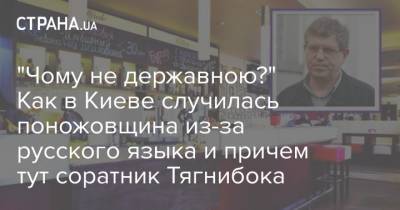 "Чому не державною?" Как в Киеве случилась поножовщина из-за русского языка и причем тут соратник Тягнибока