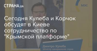Сегодня Кулеба и Корчок обсудят в Киеве сотрудничество по "Крымской платформе"