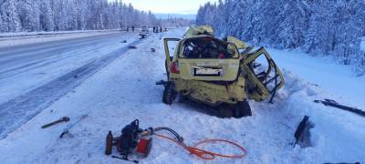 Спасатели показали страшные кадры с места смертельного ДТП в Карелии (ФОТО)