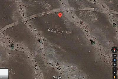 На картах Google обнаружили матерное слово в пустыне