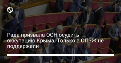 Рада призвала ООН осудить оккупацию Крыма. Только в ОПЗЖ не поддержали