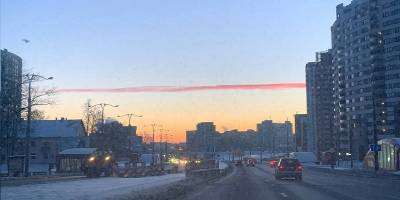 Утром 16.02.2021 в небе над Минском обнаружили необычное явление - фото - ТЕЛЕГРАФ