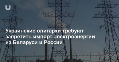 Украинские олигархи требуют запретить импорт электроэнергии из Беларуси и России