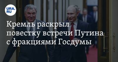 Кремль раскрыл повестку встречи Путина с фракциями Госдумы