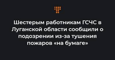 Шестерым работникам ГСЧС в Луганской области сообщили о подозрении из-за тушения пожаров «на бумаге»