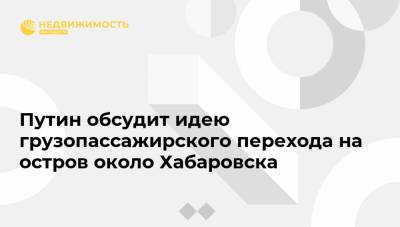 Путин обсудит идею грузопассажирского перехода на остров около Хабаровска