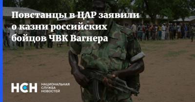 Повстанцы в ЦАР заявили о казни российских бойцов ЧВК Вагнера