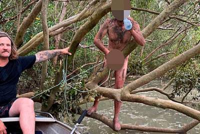 Обнаженный преступник четыре дня прятался в кишащем крокодилами болоте