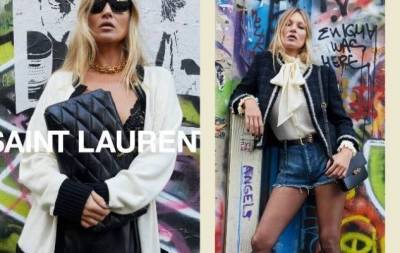 Кейт Мосс показывает, как носить мини-шорты в новой рекламе Saint Laurent (ФОТО)
