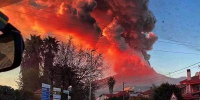 Извержение вулкана Этна на Сицилии 16 февраля попало на зрелищные видео - ТЕЛЕГРАФ - telegraf.com.ua - Италия