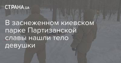 В заснеженном киевском парке Партизанской славы нашли тело девушки