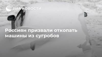 Россиян призвали откопать машины из сугробов
