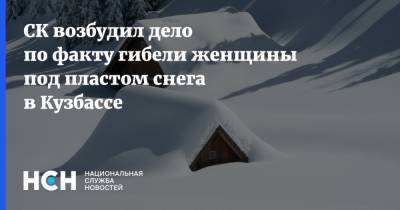 СК возбудил дело по факту гибели женщины под пластом снега в Кузбассе