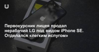 Первокурсник лицея продал старый нерабочий LG под видом iPhone SE. Наказание