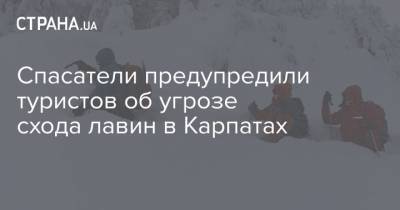 Спасатели предупредили туристов об угрозе схода лавин в Карпатах