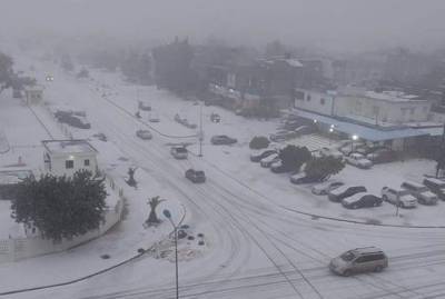 Впервые за 15 лет в Ливии выпал снег